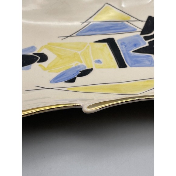 Vintage Norwegian Fisherman Porcelain Hand Painted Platters Norway Signed Set 2 - Picture 5 of 16